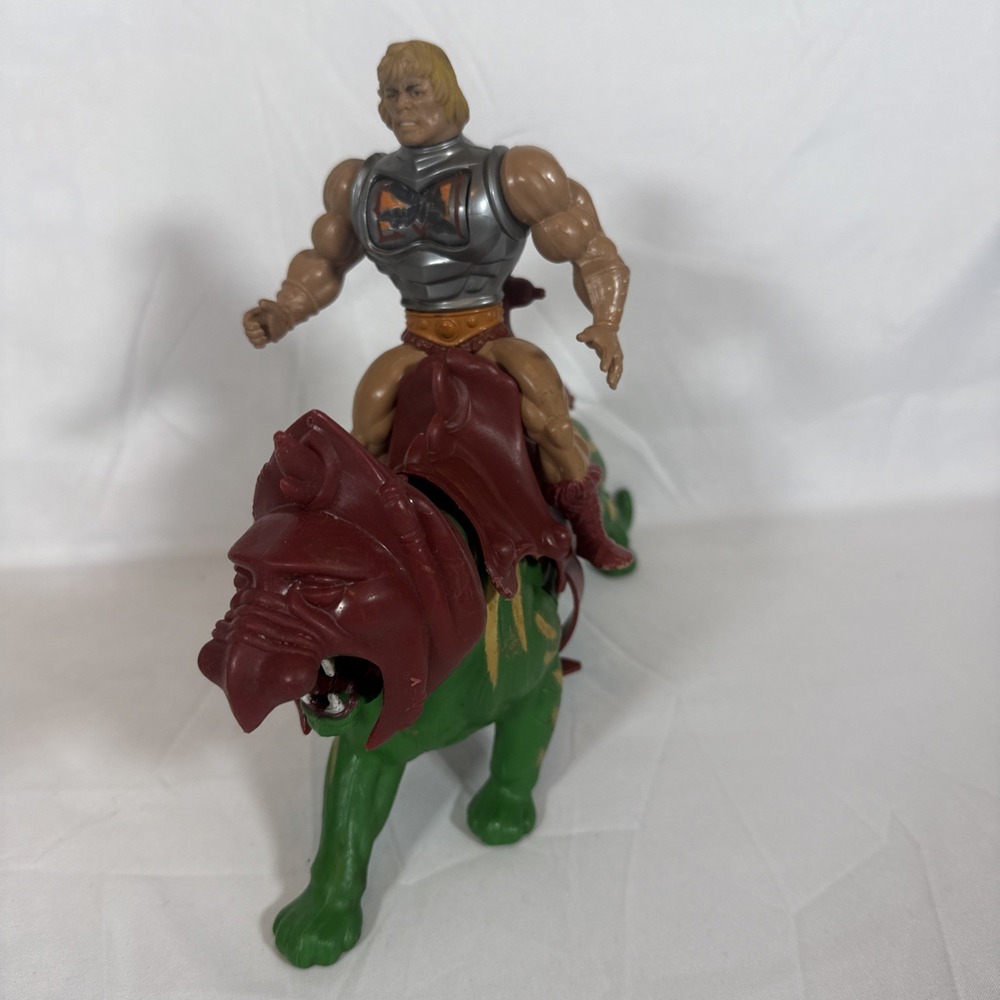 He-man Battle Cat complete lot Vtg 1981 Original Masters of the Universe figure